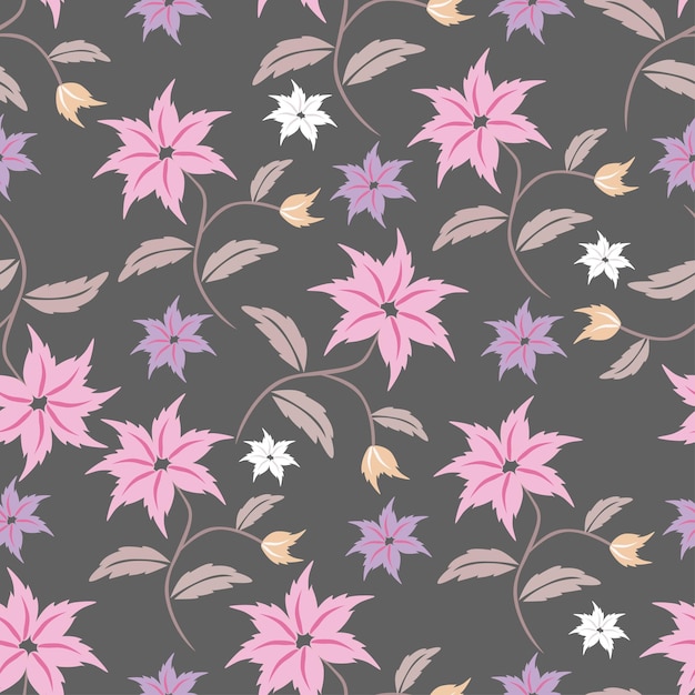 patrón de fondo sin costuras diseño de flores verano naturaleza arte ilustración hoja de primavera flor