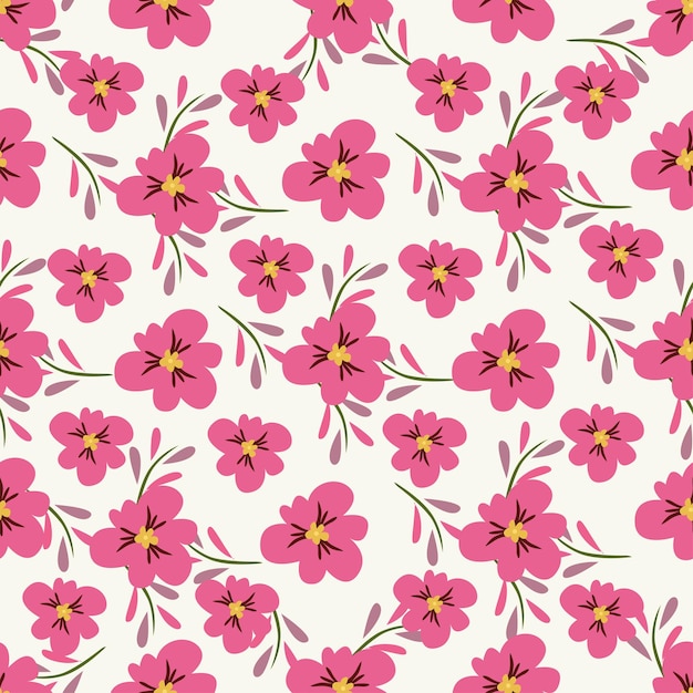 patrón de fondo sin costuras diseño de flores verano naturaleza arte ilustración hoja de primavera flor