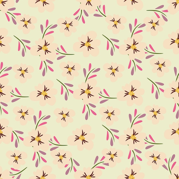 patrón de fondo sin costuras diseño de flores verano naturaleza arte ilustración hoja de primavera flor
