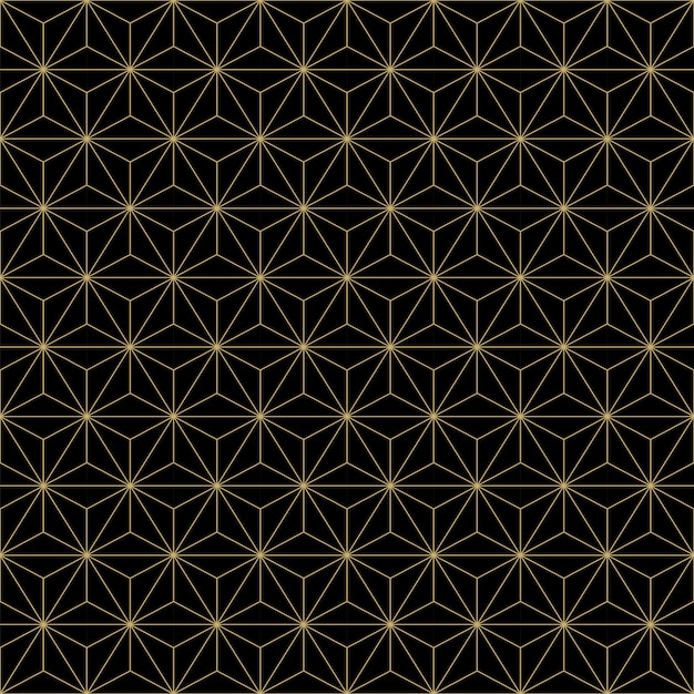 Patrón de fondo sin fisuras geométrico abstracto oro lujo.