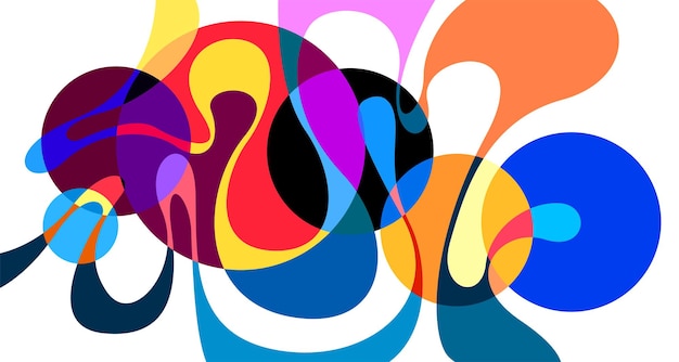 Patrón de fondo fluido y líquido psicodélico abstracto colorido vectorial