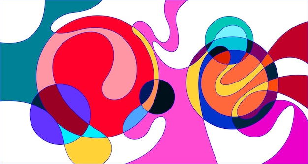 Patrón de fondo fluido y líquido psicodélico abstracto colorido vectorial