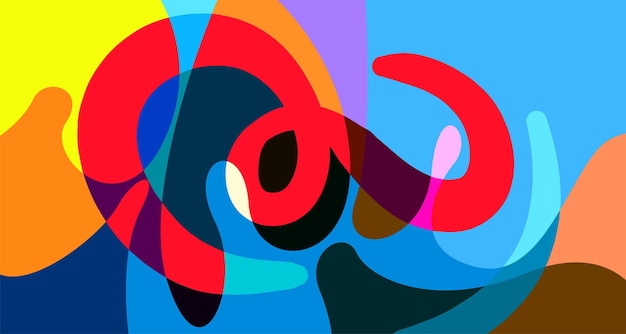 Patrón de fondo fluido y líquido psicodélico abstracto colorido vectorial