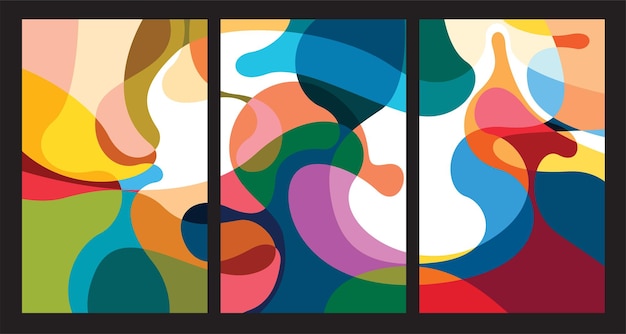 Patrón de fondo fluido y líquido psicodélico abstracto colorido vectorial