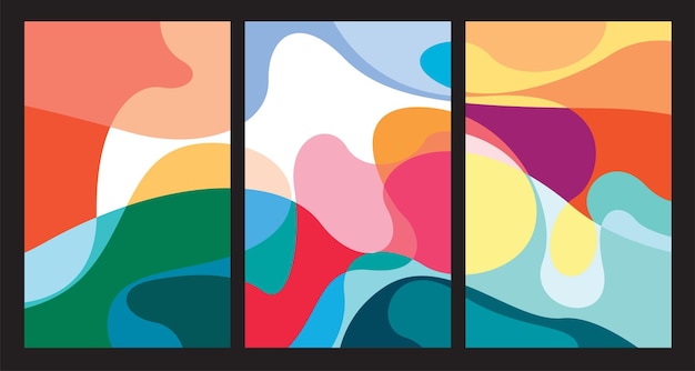 Patrón de fondo fluido y líquido psicodélico abstracto colorido vectorial