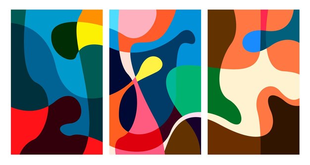 Patrón de fondo fluido y líquido psicodélico abstracto colorido vectorial