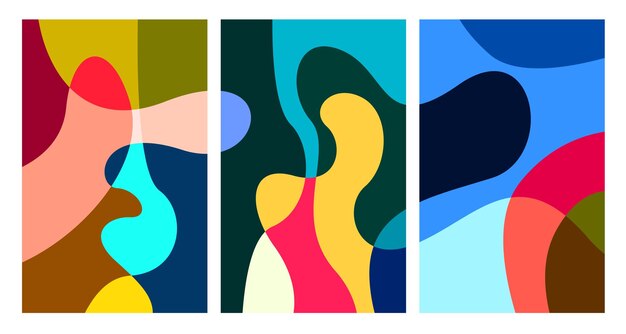 Patrón de fondo fluido y líquido psicodélico abstracto colorido vectorial
