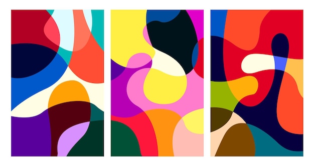 Patrón de fondo fluido y líquido psicodélico abstracto colorido vectorial