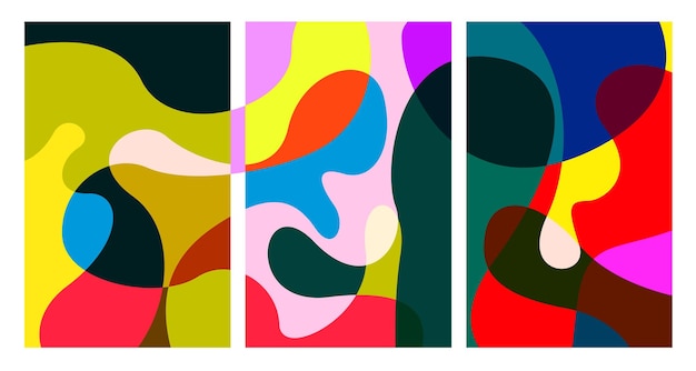 Patrón de fondo fluido y líquido psicodélico abstracto colorido vectorial