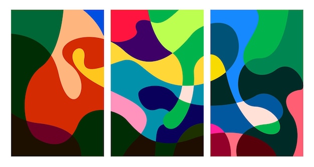 Patrón de fondo fluido y líquido psicodélico abstracto colorido vectorial