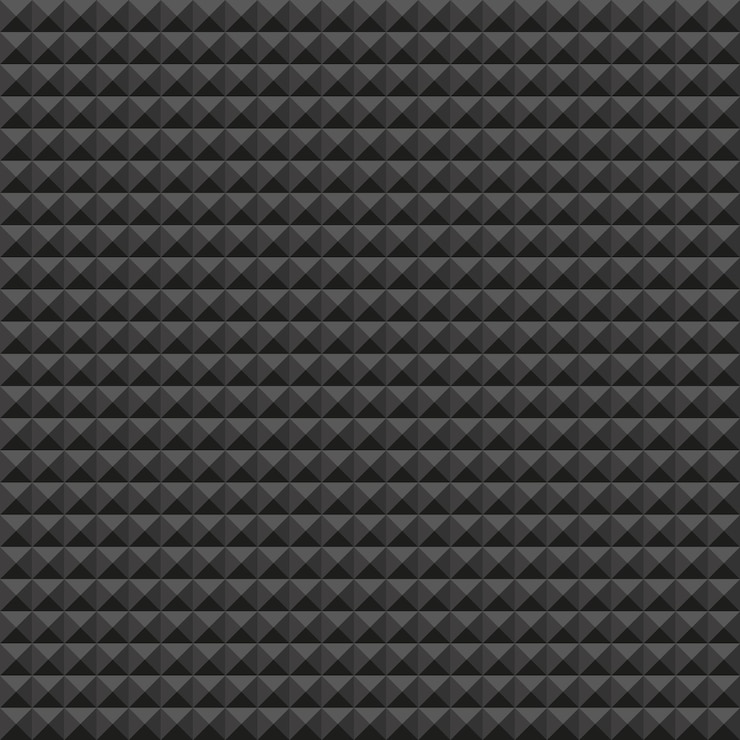 Vector patrón de fondo geométrico negro de vista superior de pirámides
