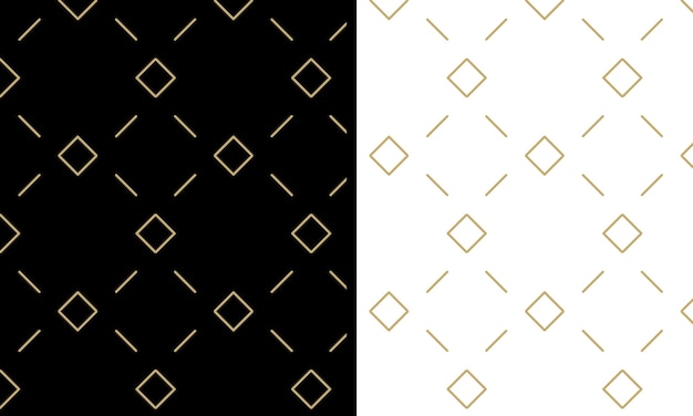 Patrón de fondo línea geométrica sin costuras vector de color de lujo de oro abstracto