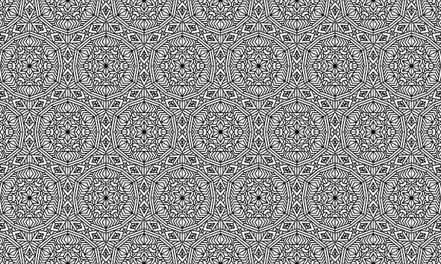 patrón de fondo línea inconsútil étnico mandala lujo