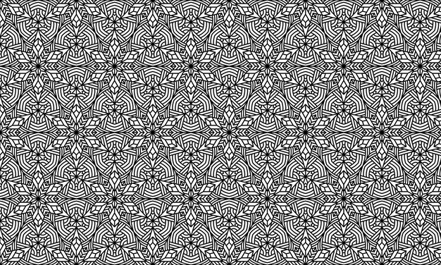 patrón de fondo línea inconsútil étnico mandala lujo