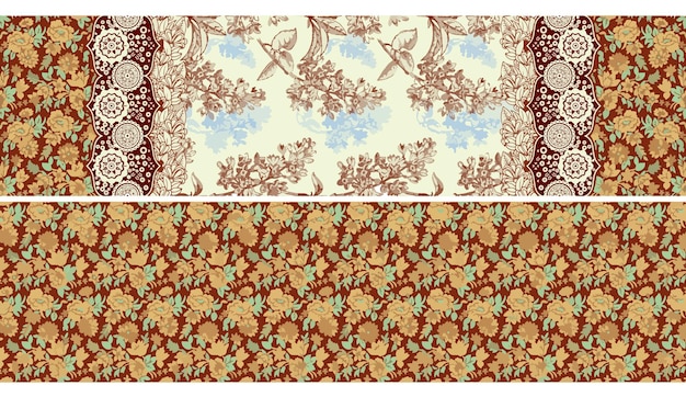 Patrón de fondo marrón para el diseño de telas de uso textil