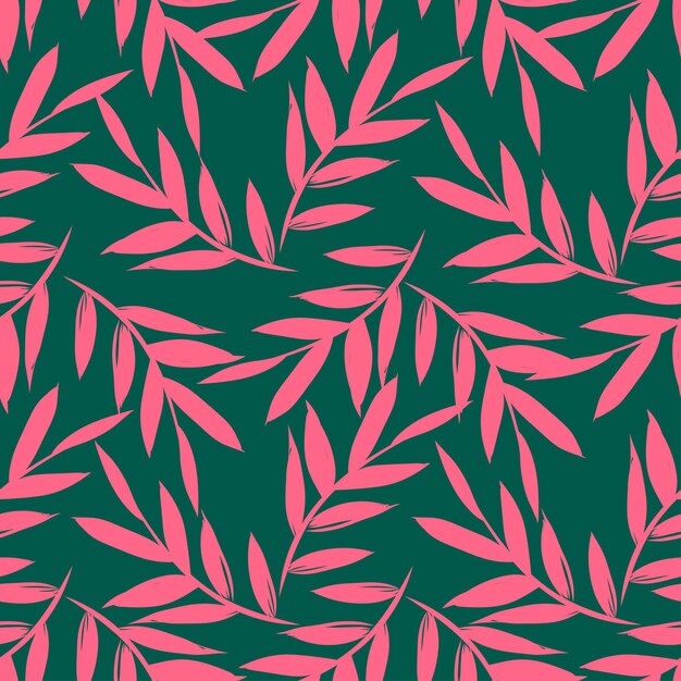 Patrón de fondo de moda de hojas tropicales modernas perfecta