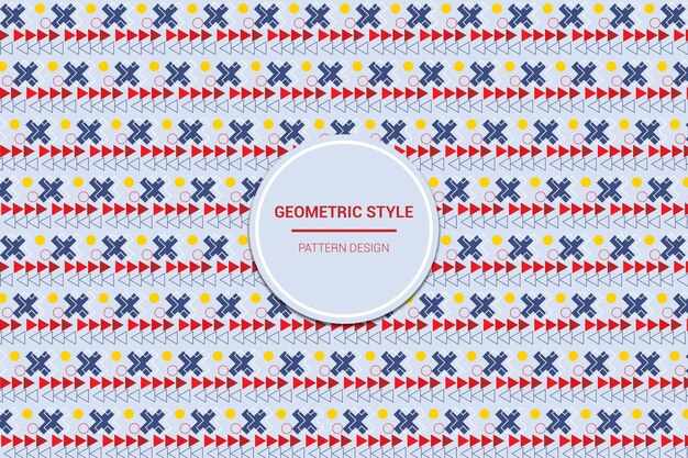 Vector patrón de fondo de modelos geométricos planos