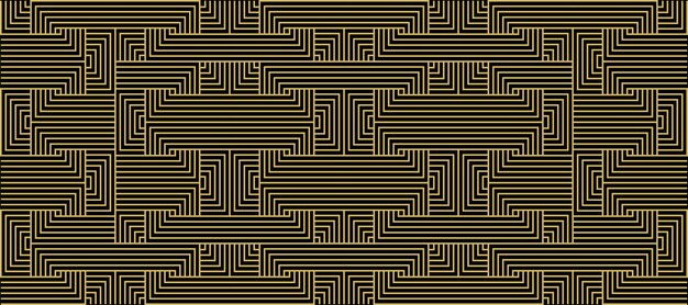 Patrón de fondo de oro de lujo, línea geométrica sin costuras, rayas, chevron, zigzag cuadrado, diseño abstracto para el fondo de Navidad