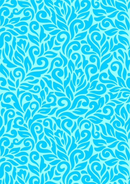 Patrón de fondo un patrón floral azul al estilo del mar