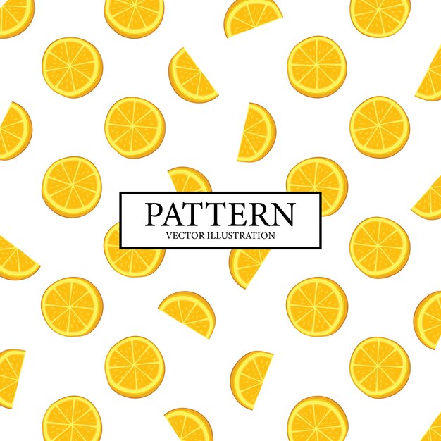Patrón de fondo de rodajas de naranja naranja fresca Vector