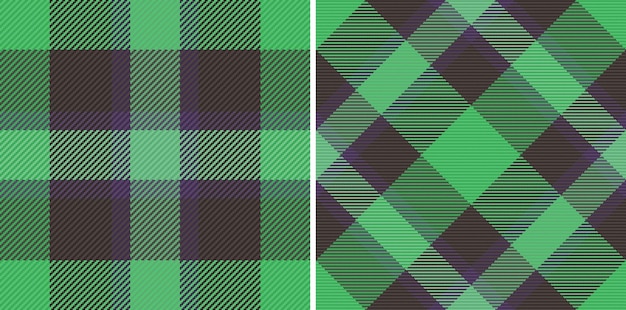 Patrón de fondo de tartán Vector transparente de tela Textura de tela escocesa de verificación textil