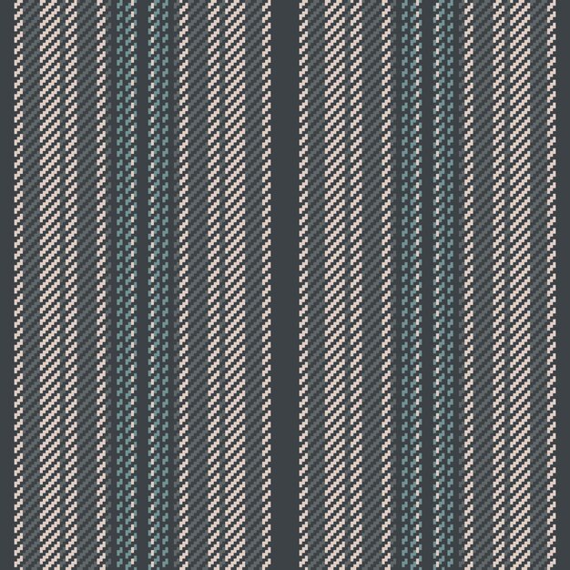 Patrón de fondo textil de vector de tela de rayas con una textura de líneas perfectas verticales en colores oscuros y pastel