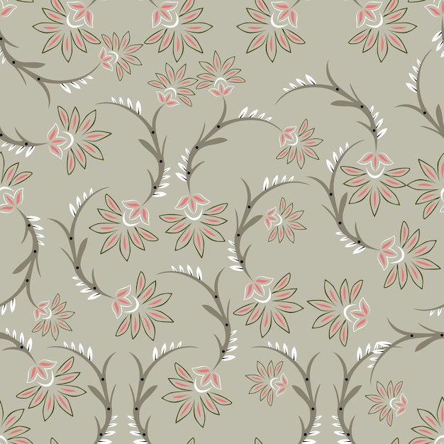 patrón de fondo vector flor textura diseño vintage ilustración floral retro sin costuras