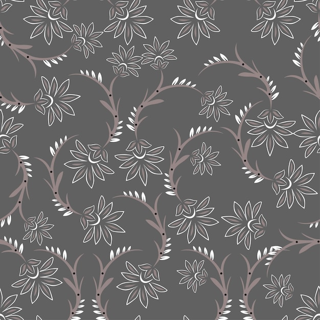 patrón de fondo vector flor textura diseño vintage ilustración floral retro sin costuras