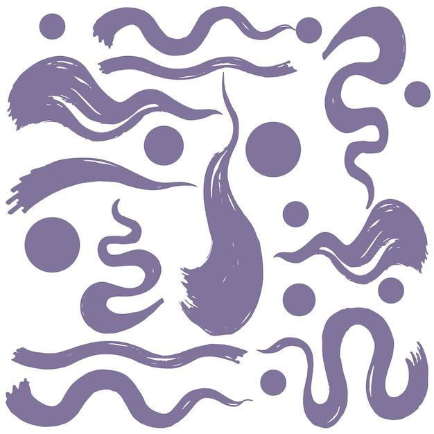 El patrón de fondo vectorial de la ilustración de trazos de pincel abstracto