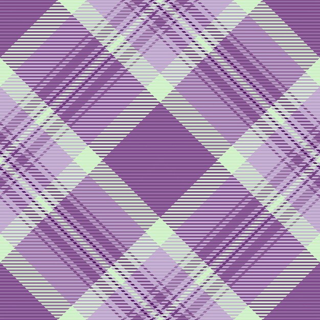 Patrón de fondo vectorial de tela de tartán con un control de textura a cuadros sin costuras