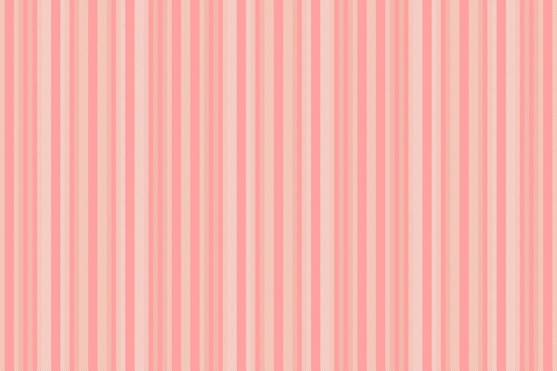 Patrón de fondo vertical de textura vectorial de líneas con una franja textil de tela sin costuras en colores rojo y claro