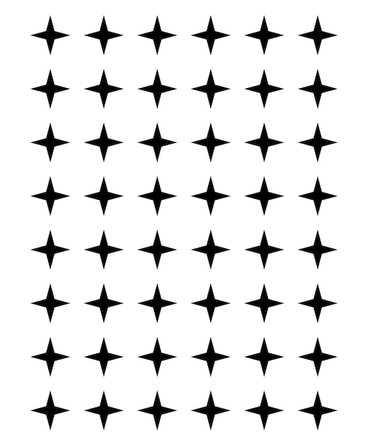Patrón en forma de estrella en diseño plano