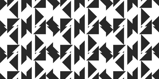 Patrón de forma geométrica abstracta con color negro aislado en fondo blanco