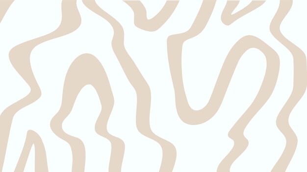 Patrón de forma ondulada marrón abstracto en fondo blanco Ilustración vectorial