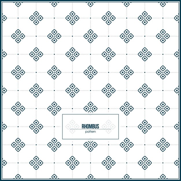 patrón de forma de rombo con estilo vintage tradicional y limpio