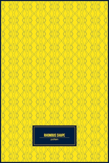 patrón de forma de rombo salvaje con fondo amarillo brillante