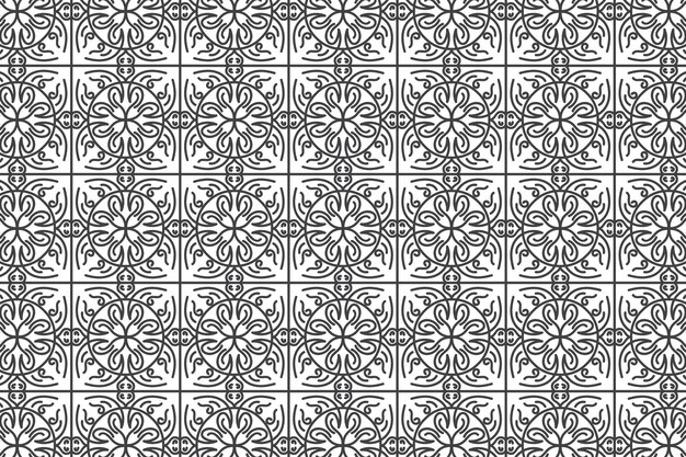 Patrón de formas florales sin fisuras geométricas abstractas