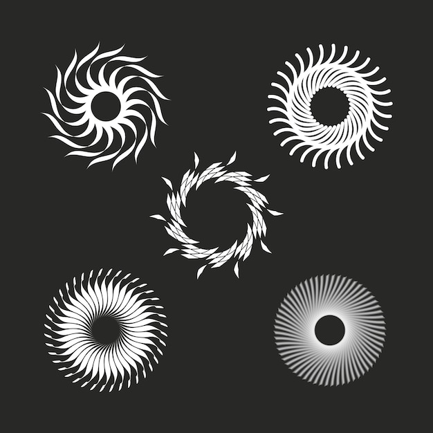 patrón de formas de flores geométricas de animación vectorial