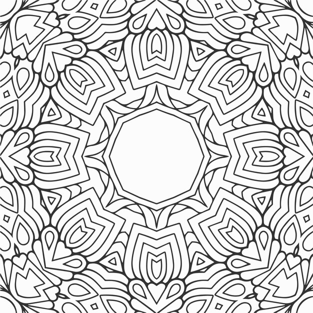 patrón de formas de flores geométricas de coloración vectorial y fondo para el diseño