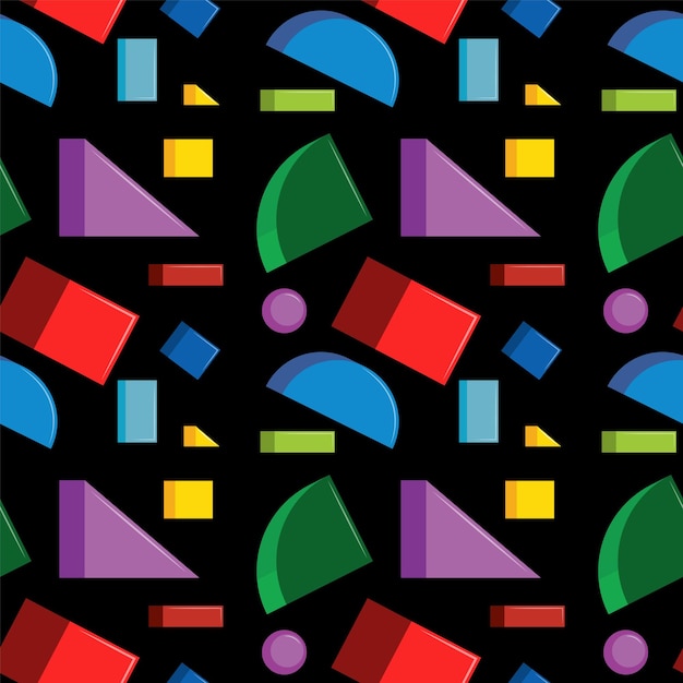 Patrón de formas geométricas coloridas