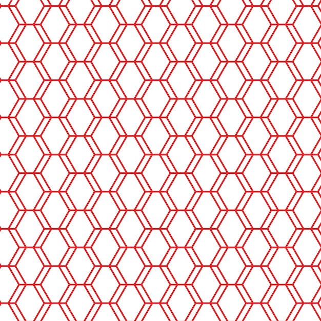 un patrón de formas geométricas rojas y blancas con un fondo blanco