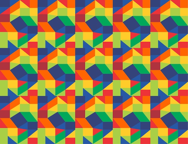 Patrón de formas geométricas. triángulos, cuadrados. textura con efecto de flujo de espectro. geométrico