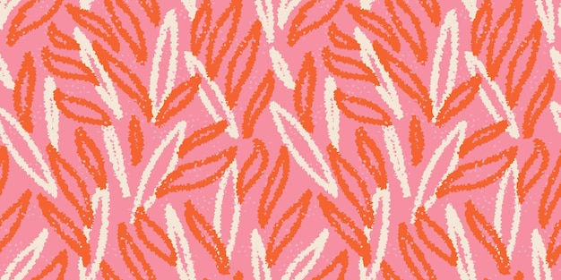 Patrón de formas orgánicas únicas dibujado a mano boceto formas creativas impresión vectorial fondo rosado de colores