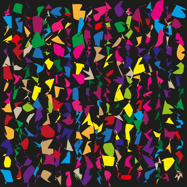 Patrón de fragmentos de colores Fragmentos de triángulos abstractos Textura de caos geométrico Dispersión decorativa vectorial