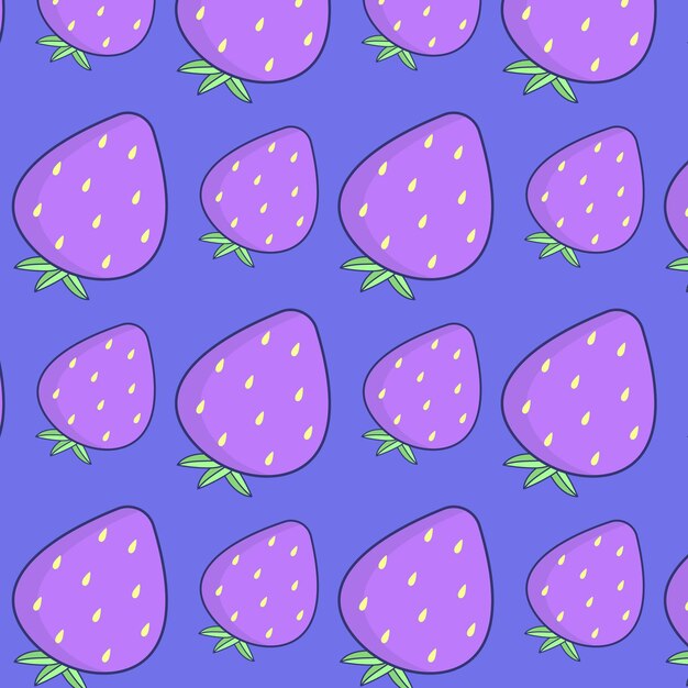 Un patrón con fresas púrpura ácida