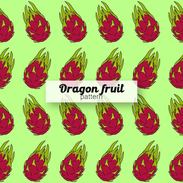 Vector patrón de la fruta del dragón