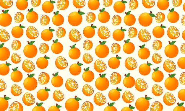 Patrón fruta fondo naranja Diseño de patrón de frutas