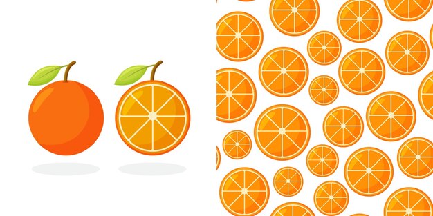 Patrón de fruta naranja Fondo transparente de cítricos hermosos dulces con naranjas jugosas amarillas