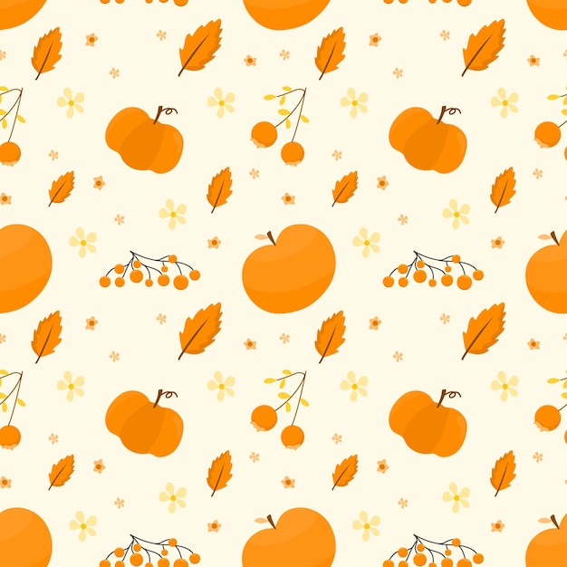 Patrón de fruta de otoño moderno