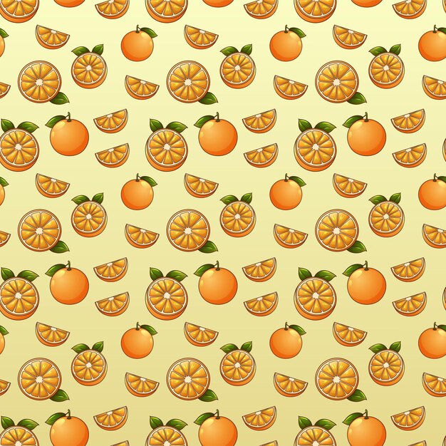 patrón fruta vegetariano naranja